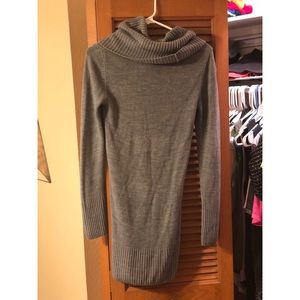 Gray sweater dress